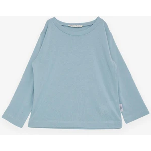 Girls & Boys Erkek Çocuk Uzun Kollu Tişört Basic 1-4 Yaş, Su Yeşili