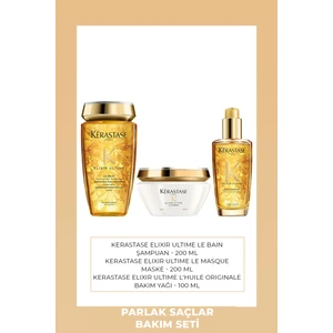 Le Bain Şampuan 250 ml + Elixir Ultime Le Masque 200 ml + L'huile Originale Bakım Yağı 100ML