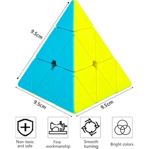 Qy Speed Cube, Pyraminx Profesyonel 3x3 Speed Üçgen Rubik Zeka Küpü -Q1 Ming S2