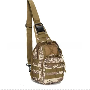 Lucky Bear Kanvas Kamuflaj Spor Omuz Crossbody Outdoor Çanta (Yurt Dışından)