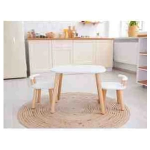Ahsel Ahşap Ahsel Ahşap çocuk Odası Masa Sandalye Seti, Montessori Çocuk Aktivite Masası