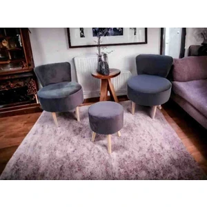 Çay Seti Ikili Koltuk Berjer ve Puf Takımı (Salon, Balkon, Ofis) 3 Lü Takım