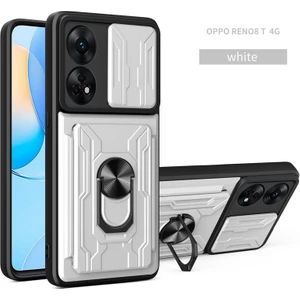Oppo Reno 8t 4g Için Zil Standı ve Kart Yuvası ile Darbeye Dayanıklı Telefon Kılıfı (Yurt Dışından)