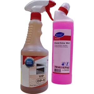 Sektör Kimya Pro Hijyen Nano Vıp Dp-9 Fırın, Grill, Ağır Yağ Temizleyici,yağçöz + Diversey Clonet W41 750 ml