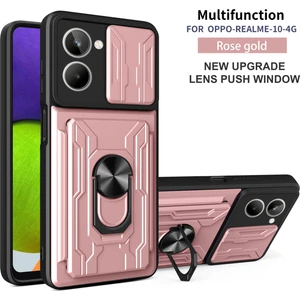 Oppo Realme 10 4g Için Zil Standı ve Kart Yuvalı Darbeye Dayanıklı Telefon Kılıfı (Yurt Dışından)