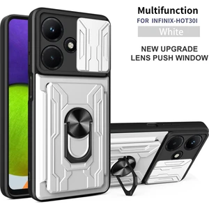 Infinix Hot 30I Için Halkalı ve Kart Yuvalı Darbeye Dayanıklı Telefon Kılıfı (Yurt Dışından)