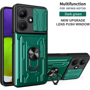 Infinix Hot 30I Için Halkalı ve Kart Yuvalı Darbeye Dayanıklı Telefon Kılıfı (Yurt Dışından)