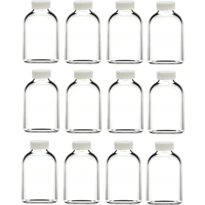 12 Adet Cam Kavanoz Oda Kokusu Şişesi Küçük Vazo Kapaklı 12X50ML