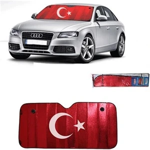 Türk Bayraklı 1. Kalite Metalize Güneşlik Balonlu 60X130 Cm