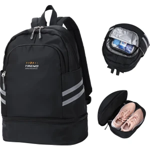 Ayakkabı Bölmeli ve Islak ve Kuru Ayırma Bayan Spor Sırt Çantası Katlanabilir Spor Çantası Seyahat Çantası (Yurt Dışından)