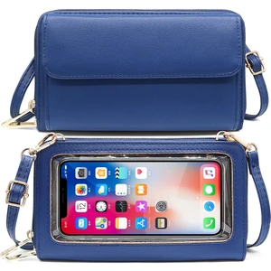 Mini Omuz Çantası, Dokunmatik Ekranlı Cep Telefonu Çantası, Uzun Çoklu Kart Yuvası Cüzdanı (Yurt Dışından)