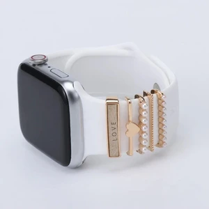 Psgt Apple Watch Uyumlu  Kordon Süsü ( Yüksek Kalite) Rose Gold