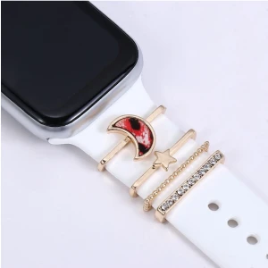 Psgt Apple Watch Uyumlu  Kordon Süsü ( Yüksek Kalite) Rose Gold