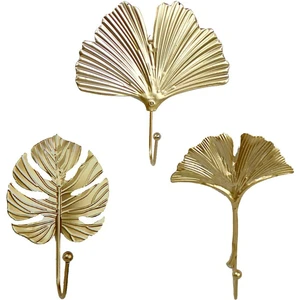 Vintage Ceket Kancaları Duvar Kancaları Dekoratif Kancalar Yaprak Şekli Metal Havlu Kancaları Askı Duvara Monte Çoklu Kancalar B (Yurt Dışından)