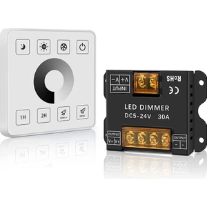 DC5-24V 30A Tek Renkli LED Şerit Aydınlatma Için Rf Kablosuz Duvara Monte Dokunmatik Panel Dimmer Kontrolü (Yurt Dışından)