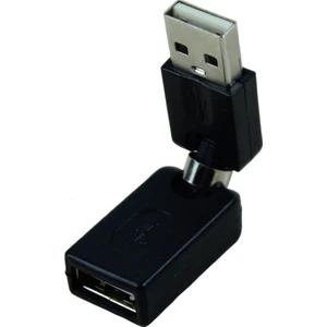 Siyah USB 2.0 Erkek - USB Dişi 360 Derece Dönüş Açısı Uzatma Adaptörü (Yurt Dışından)