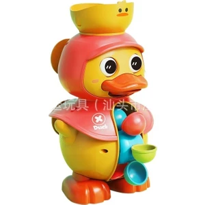 Sevimli Ördek Dönen Su Çarkı Bebek Banyo Oyuncağı Küçük Sarı Ördek Suda Oynayan Bebek Çocuklar Büyük Ördek Püskürtüyor (Yurt Dışından)