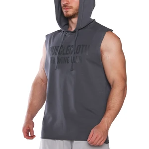 Training Club Kapüşonlu Kolsuz Sweatshirt Füme