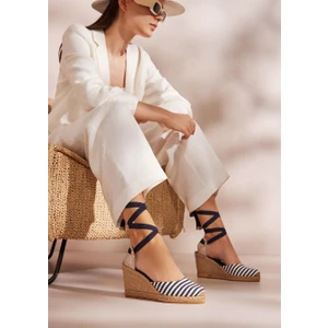 Su Espadril Kelli Lacivert Kadın Dolgu Topuklu Espadril