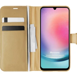 Xiaomi Redmi 12 Kılıf Delux Leather Wallet Gold