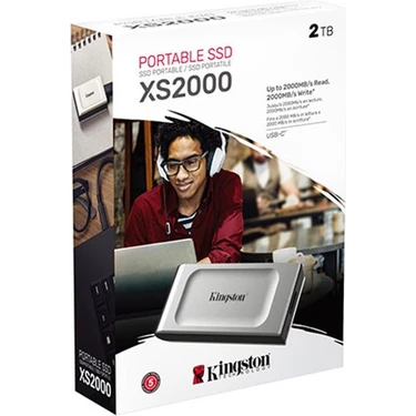 Kingston XS2000 2TB Mini USB 3.2 Gen 2.2 Type C Gri Fiyatı