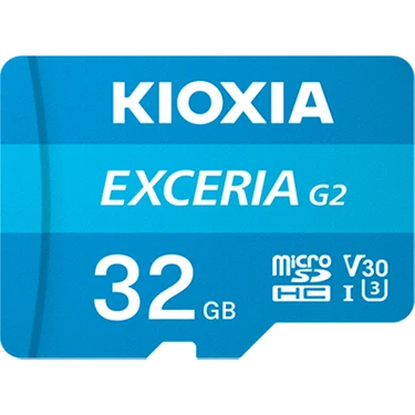 Kioxia 32GB Exceria G2 Micro Sdhc A1 Uhs1 V30 U3 4K Kayıt Hafıza Kartı (LMEX2L032GG2)-SD