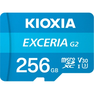 Kioxia 256GB Exceria  G2 Micro Sdxc A1 Uhs1 V30 U3 4K Kayıt Hafıza Kartı (LMEX2L256GG2)-SD