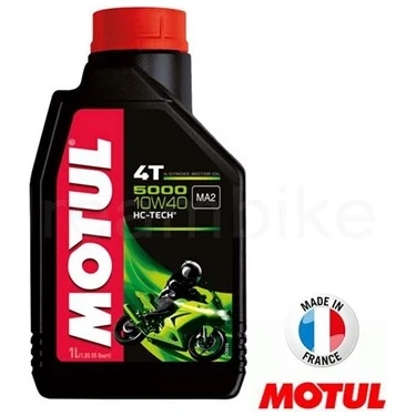 Motul 5000 10W40 4 Zamanlı Motosiklet Yağı 1 Lt HC-TECH Teknolojisi ile Yüksek Koruma