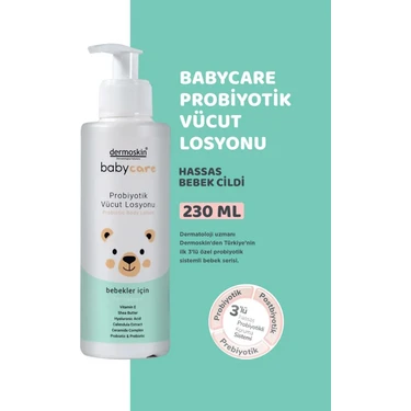 Dermoskin Babycare Probiyotik Vücut Losyonu | Bebek Vücut Nemlendirici Losyon | Hyaluronik Asit |