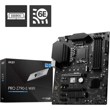 MSI MB PRO Z790-S WIFI INTEL Z790 LGA1700 DDR5 6600(OC) 2XM2 4XSATA HDMI DP WIFI 6E 2.5Gbps LAN