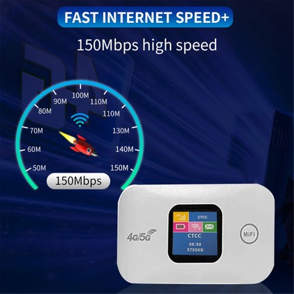 Taşınabilir 4g Wifi Yönlendirici Mifi 150 Mbps Araba Mobil Wifi Kablosuz Hotspot Renkli Ekran Yuvası Desteği 10 Kullanıcı (Yurt Dışından)