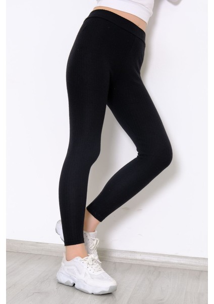 1ds 1 Dünya Shop Örme Kaşe Tayt Siyah - 10158.1567. 26