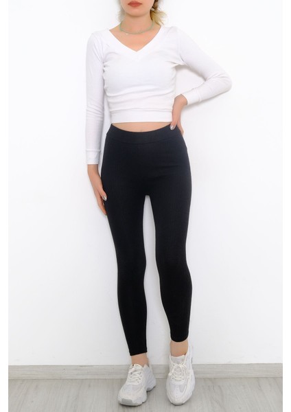 1ds 1 Dünya Shop Örme Kaşe Tayt Siyah - 10158.1567. 26