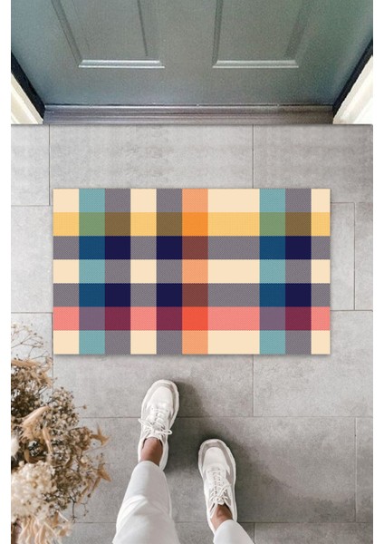 Dış ve Iç Mekan Pudra Kapı Önü Paspası Poti Kare Desen Paspas