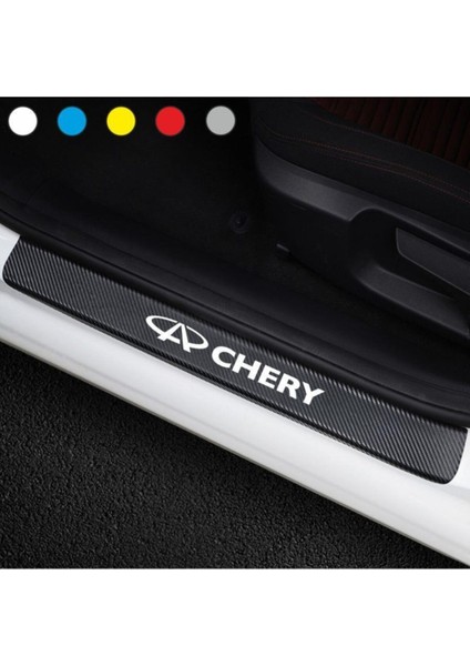 Chery Için Uyumlu Aksesuar Oto Kapı Eşiği Sticker Karbon 4 Adet 001 fiyatları