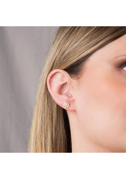 14 Ayar Altın Hayat Ağacı Küpe fırsatları