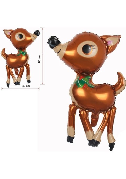 Yılbaşı Bebek Karaca Şekilli Folyo Balon 63X43 cm 1 Adet fiyatları