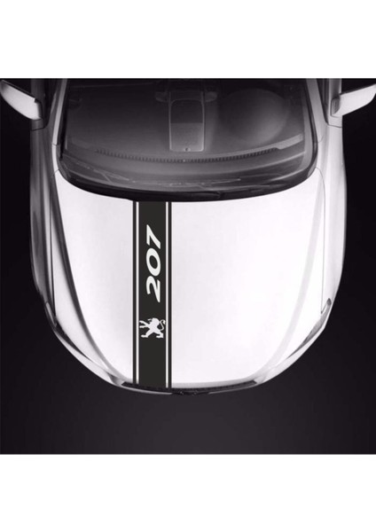 Peugeot 207 Için Uyumlu Aksesuar Oto Kaput Şerit Sticker 001 fiyatları