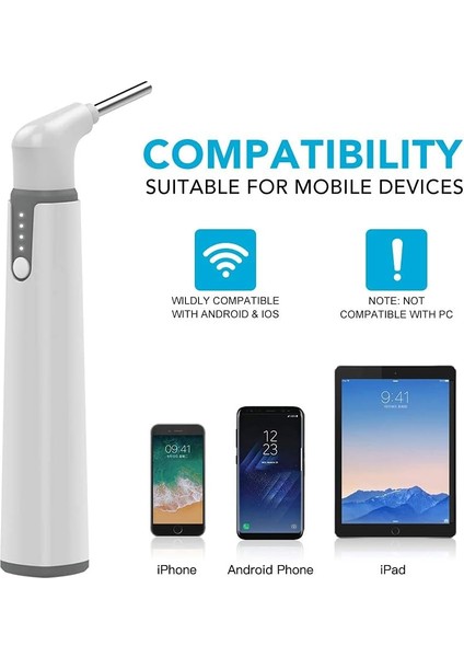 Kablosuz Otoskop, 3.9 mm Ultra Ince Wifi Kulak Kamerası modelleri