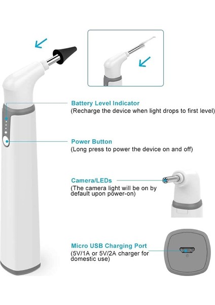 Kablosuz Otoskop, 3.9 mm Ultra Ince Wifi Kulak Kamerası fırsatları