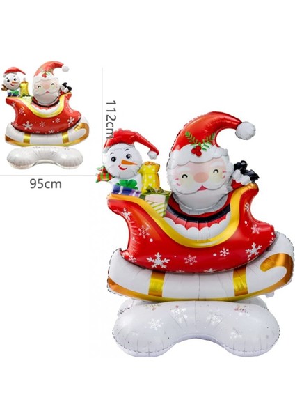 Yılbaşı Noel Baba ve Kızağı Süpershape Folyo Balon 112X95 cm 1 Adet fiyatları