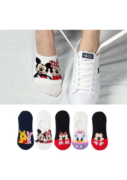 Kadın 5'li Desenli Babet Çorabı fiyatları