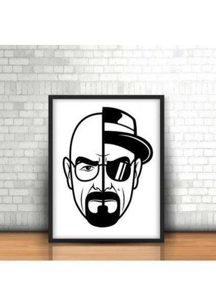 Walter White Forex Duvar Dekoru, Duvar Dekorasyon Breaking Bad Siyah 50CMX37CM 001