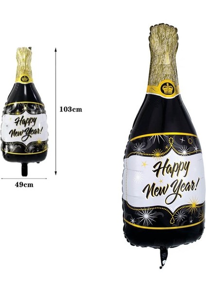Yılbaşı Içecek Şişesi Şekilli Folyo Balon 103X49 cm 1 Adet fiyatları