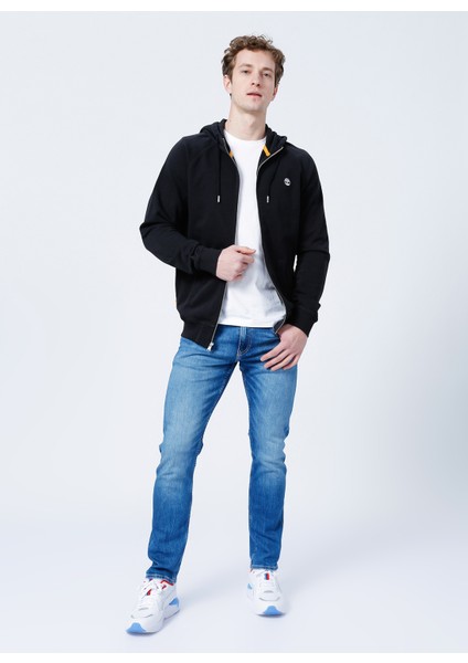 Kapüşon Yaka Siyah Erkek Sweatshırt TB0A2F6Y0011 E-R Basic Reg Zip Thru