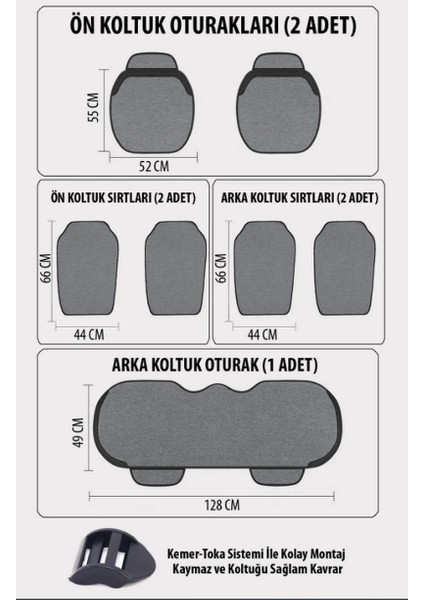 Audi A1 Ergonomik Terletmez 7parça Tam Set Seti S-G