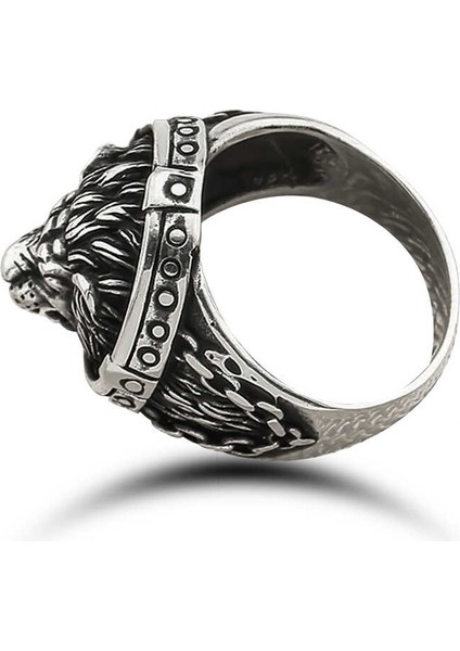 Gümüş Aslan Figürlü Erkek Yüzük fiyatları