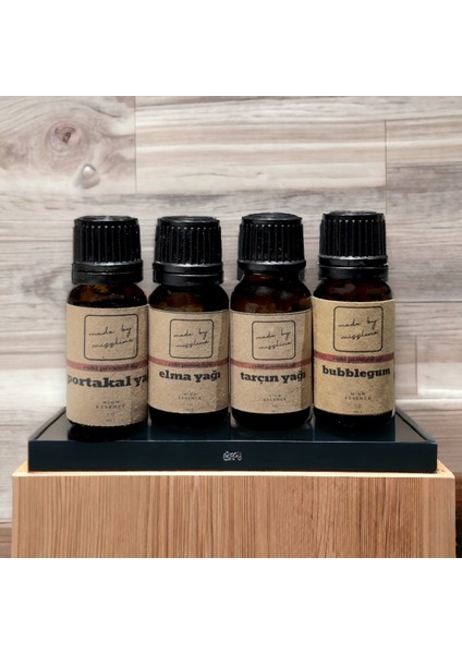 Meyveler 4'lü Set Uçucu Esansiyel Buhurdanlık Yağı 4 x 10 ml