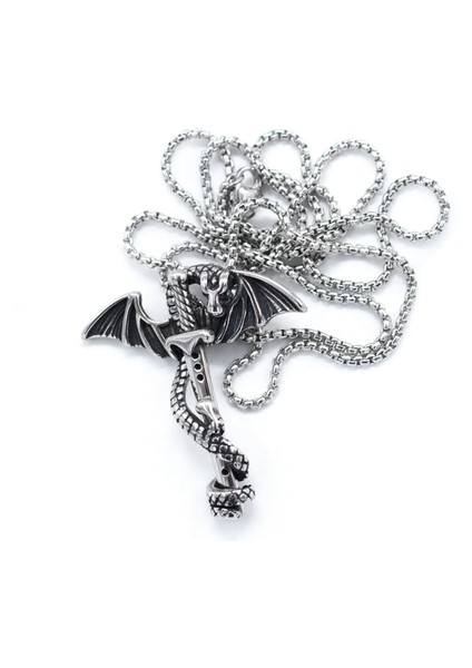 Stainless Steel Sword Dragon Necklace fiyatları