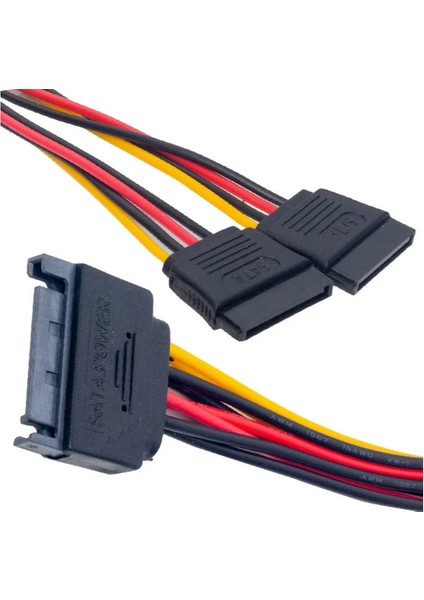 Sata Power Çoğaltıcı Sata Power Uzatma Kablosu 30 cm Sata Power Çoklayıcı